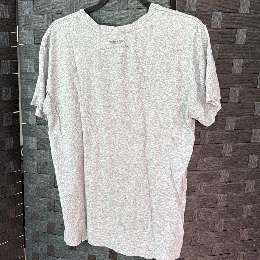 Armani Exchange Grey Men’s Tshirt With Bird Wing Graphics Size M - Picture 3 of 3